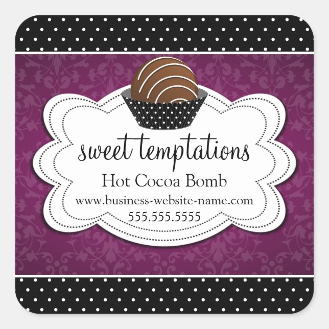 Hot Cocoa Chocolate Bomb  Square Sticker (Front)