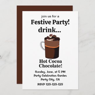 Hot Cocoa Chocolate Party Invitation