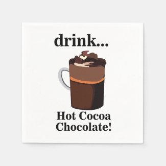 Hot Cocoa Chocolate Party Napkins