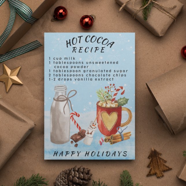 Hot Cocoa Chocolate Recipe  Christmas  Card (Creator Uploaded)