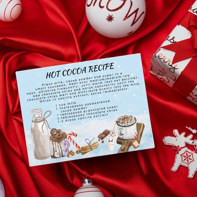 Hot Cocoa Chocolate Recipe  Christmas  Card (Creator Uploaded)
