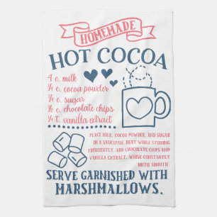 Hot Cocoa Chocolate Recipe Kitchen Towel