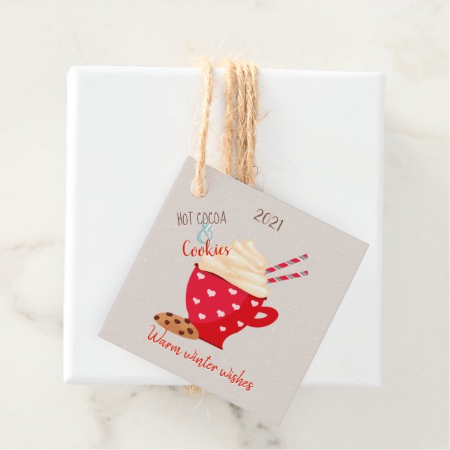 Hot Cocoa Christmas Favor Tags (In Situ)