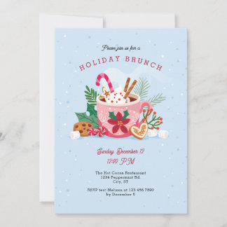 Hot Cocoa Christmas Holiday Invitation