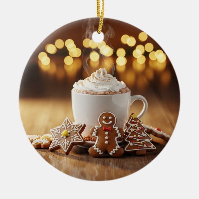 Hot Cocoa Christmas Ornament (Front)