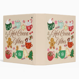 Hot Cocoa Christmas Vibes 3 Ring Binder