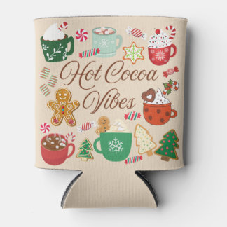 Hot Cocoa Christmas Vibes Can Cooler