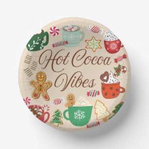 Hot Cocoa Christmas Vibes Paper Bowls