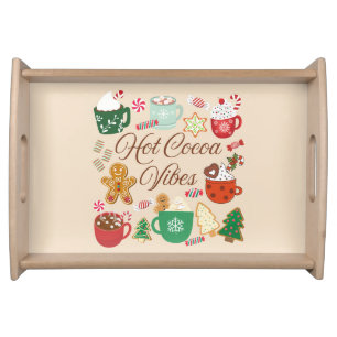 Hot Cocoa Christmas Vibes Serving Tray