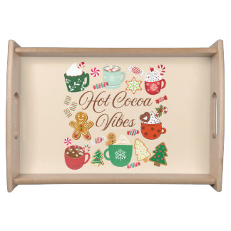 Hot Cocoa Christmas Vibes Serving Tray