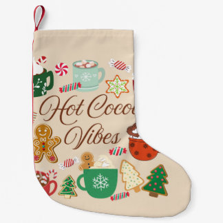 Hot Cocoa Christmas Vibes Small Christmas Stocking