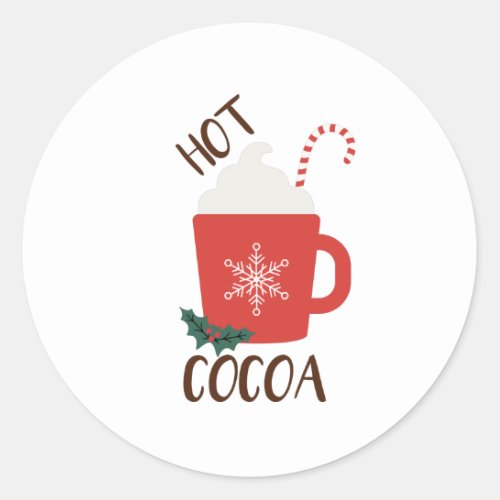 Hot Cocoa Classic Round Sticker