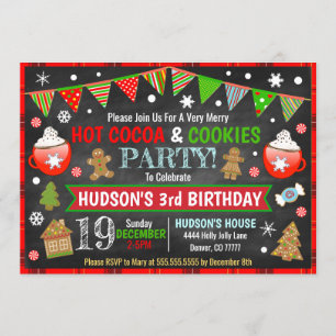 Hot Cocoa & Cookie Christmas Invitation