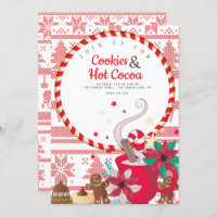 Hot Cocoa & Cookies Christmas Holiday Party Invitation