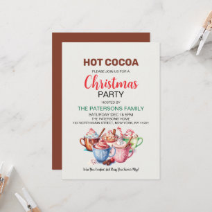 Hot Cocoa Cute Christmas Party Invitation