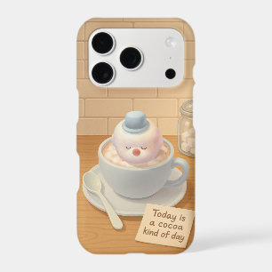 Hot Cocoa Day: Smiling Bichon Marshmallow Art iPhone 17 Pro Case