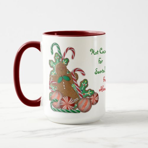 Hot Cocoa for Santa mug personalized