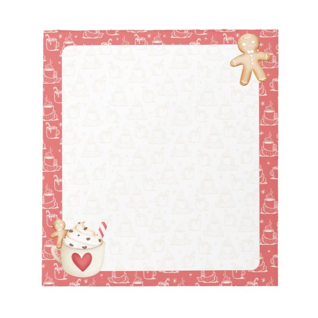 Hot Cocoa & Gingerbread Cookie Notepad (Front)