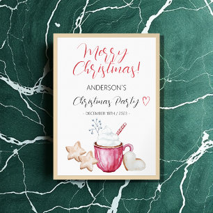 Hot Cocoa Gingerbread Party Framed Art