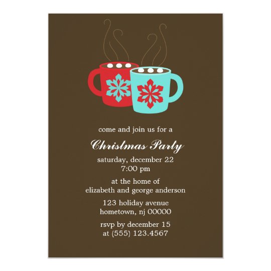 Hot Cocoa Holiday Party Invitations Zazzle Com