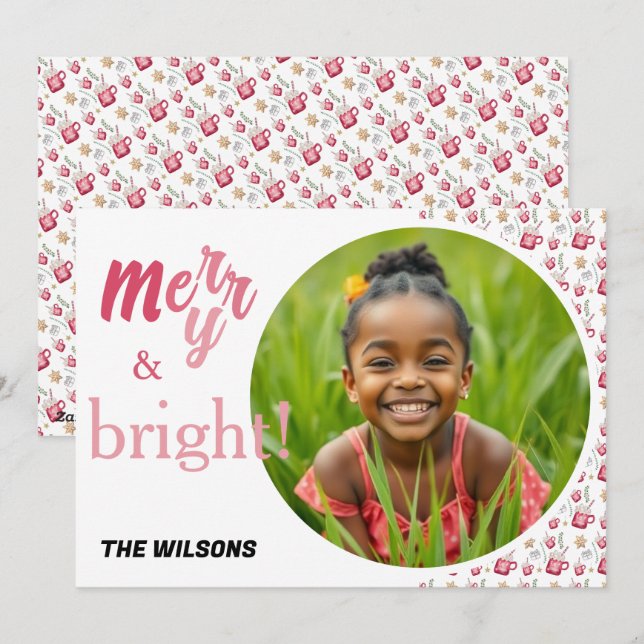 Hot Cocoa Holiday Party Watercolor Art (Front/Back)