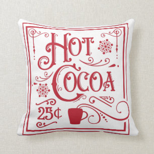 Hot Cocoa Home Decor Throw Pillow