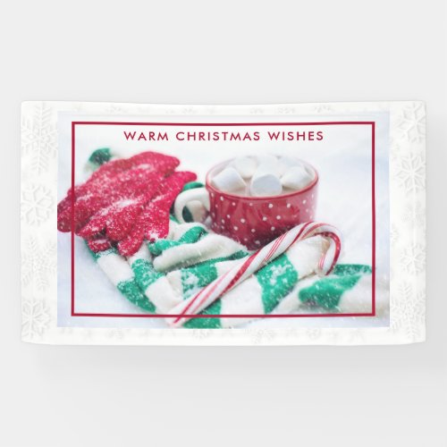 Hot Cocoa Marshmallows  Candy Cane Christmas Banner