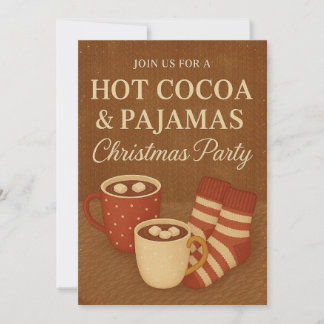 Hot Cocoa & Pajamas Christmas Party Invitation