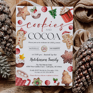 Hot Cocoa Party Invitation - Cookies and Cocoa