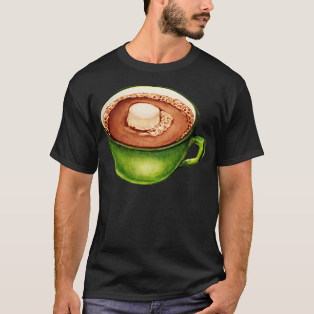 Hot Cocoa Pattern - Red T-Shirt (Front)