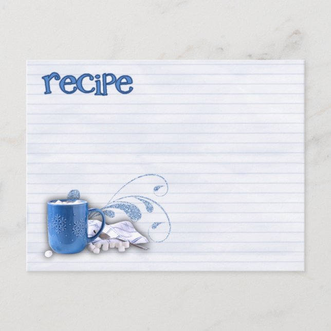 hot cocoa recipe card (Front)