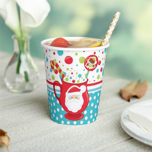 Hot cocoa Santa mug Christmas treats Paper Cups