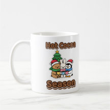 Hot Cocoa Season Cute Christmas Bear Bunny