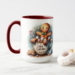Hot Cocoa Season Gingerbread Cookie Mug<br><div class="desc">A Cute Combo Red Hot Cocoa Season Kitchen Mug</div>
