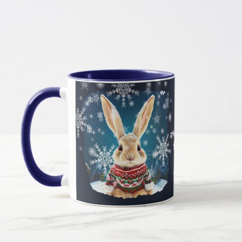Hot Cocoa Sweater Bunny  Mug