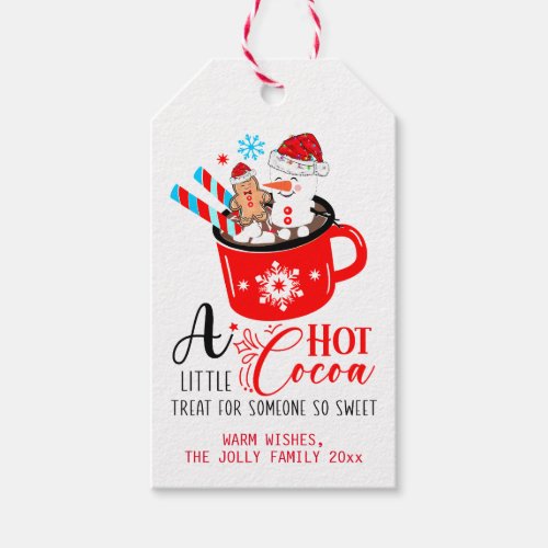 Hot Cocoa Treat Gingerbread Holiday   Gift Tags