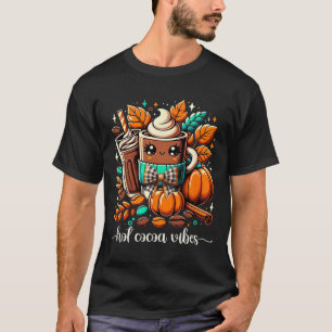 Hot Cocoa Vibes Kawaii Hot Chocolate Hello Autumn T-Shirt