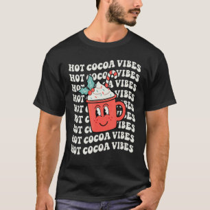 Hot Cocoa Vibes Retro Christmas Peppermint Hot Cho T-Shirt