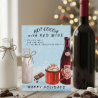 Hot Cocoa with Red Wine Chocolate Recipe Postcard
