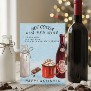 Hot Cocoa with Red Wine Chocolate Recipe Postcard