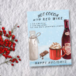 Hot Cocoa with Red Wine Chocolate Recipe Postcard<br><div class="desc">This design may be personalized in the area provided by changing the photo and/or text. Or it can be customized by clicking Personalize this Template and then choosing the click to customize further option and delete or change the color of the background, add text, change the text color or style,...</div>