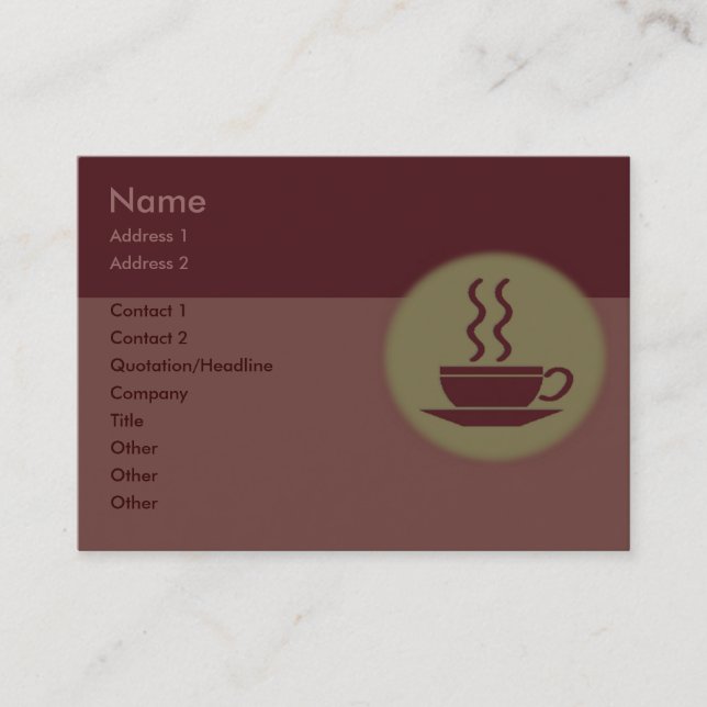 Hot Coffee Business Card (Front)