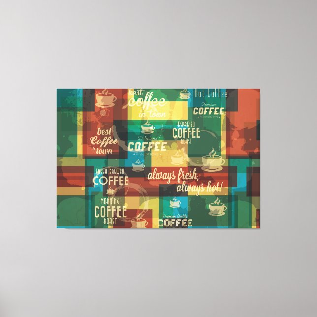 Hot coffee canvas print (Front)