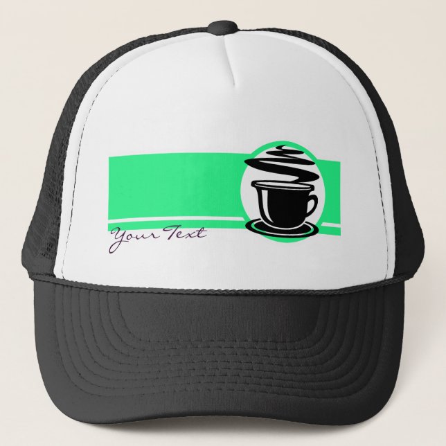 Hot Coffee design Trucker Hat (Front)