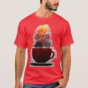 hot coffee in a warm coffee cup 3 T-Shirt