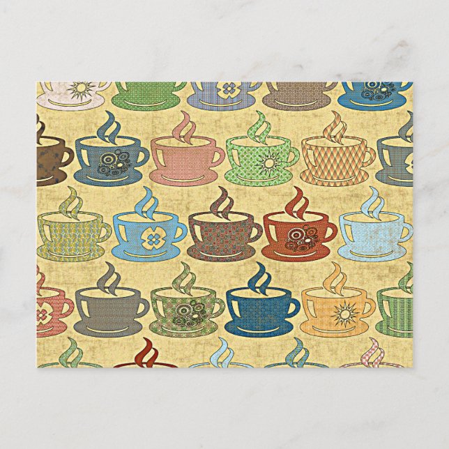 HOT COFFEE OR TEA POSTCARD (Front)