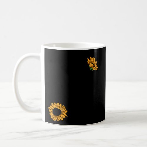 Hot Coffee Skeleton Sunflowers Coffee Mug