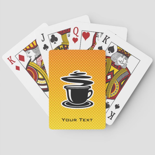 Hot Coffee; Yellow Orange Poker Cards (Back)