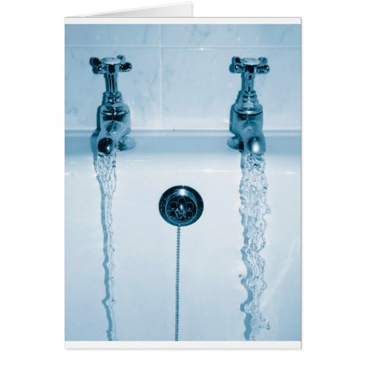 Hot & Cold Water, Bath time, Running Faucets Cards (Front)