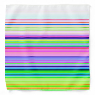 Hot colorful neon stripes bandana